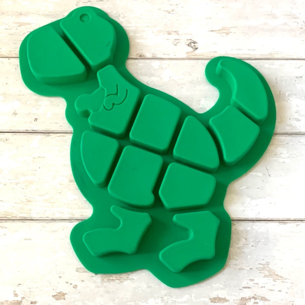 Silicone Dinosaur T-Rex Cake Treat Baking Mold Green 17in Tall x 14in Wide
